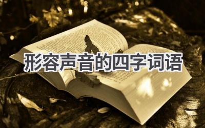 形容声音的四字词语