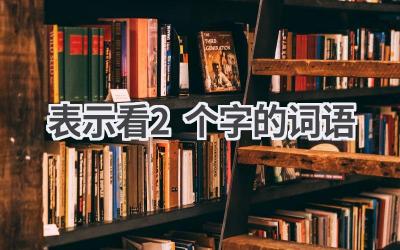 表示看2个字的词语