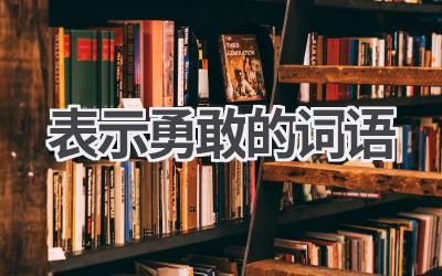 表示勇敢的词语