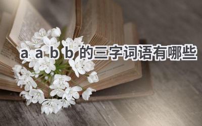 aabb的三字词语有哪些