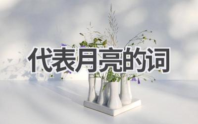 代表月亮的词