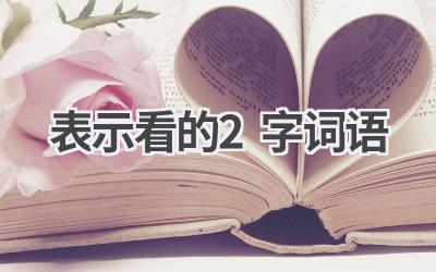 表示看的2字词语