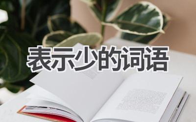 表示少的词语