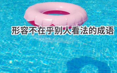 形容不在乎别人看法的成语