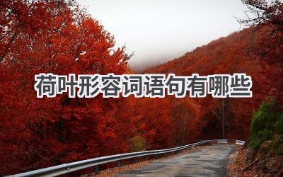 荷叶形容词语句有哪些